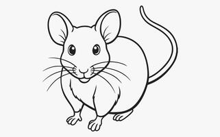 Abstract rat Line Drawing image clipart vector