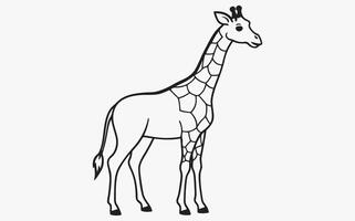 Abstract giraffe line art image vector