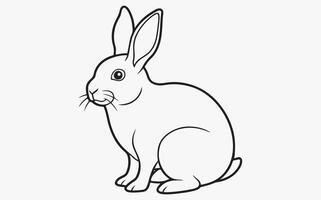Abstract rabbit Line Drawing image vector