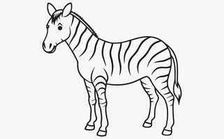 Abstract Zebra Line Drawing image clipart vector