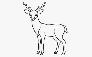 Creative Deer Line Design image clipart vector