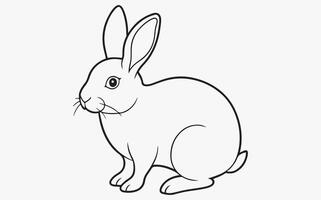 Abstract rabbit Line Drawing icon vector