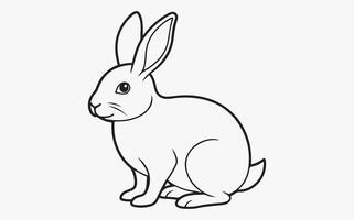 Minimalist Abstract rabbit Line Drawing image clipart illustration vector