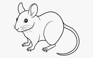 Minimal Abstract rat Line Drawing image clipart illustration vector