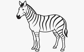 Minimal Abstract Zebra Line Drawing image clipart illustration vector