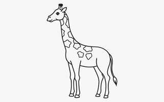 Abstract giraffe line art image clipart illustration vector