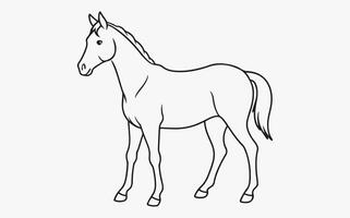 Abstract horse Line Drawing icon image vector
