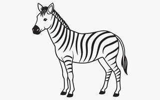 Minimal Abstract Zebra Line Drawing vector