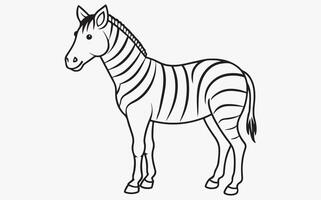 Minimal Abstract Zebra Line Drawing image clipart vector