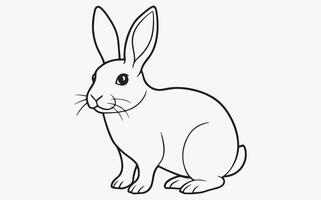 Abstract rabbit Line Drawing vector