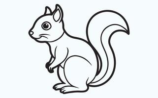 Abstract Squirrel Line Drawing image clipart illustration vector