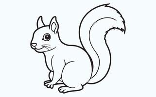 Abstract Minimalist Squirrel Line Art image clipart illustration vector