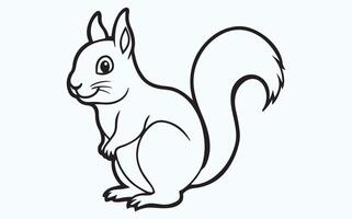 Abstract Squirrel Line Drawing image vector