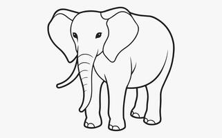 Abstract Elephant line art icon vector