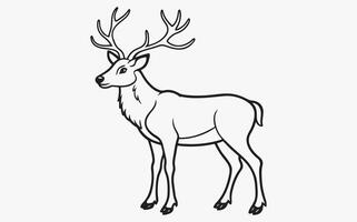 Abstract deer Line Drawing image vector