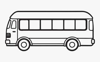 Modern Bus Line Art vector