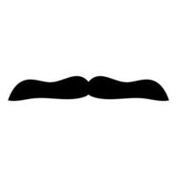 Classic mustache with upward curls vector