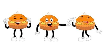 Fried Snack Characters with Animated Hands and Feet vector