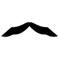 Thick mustache icon with defined curls vector