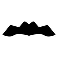 Handlebar mustache with bold, A thick mustache with exaggerated, bold curves. vector