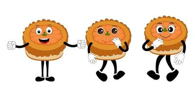 Cute Food Characters Set with Cheerful Expressions vector