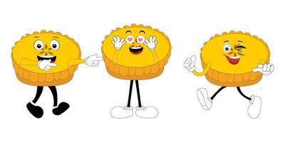 Fried Snack Mascots with Smiling Faces and Diverse Expressions vector