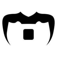 Elegant mustache with smooth curves, A sleek, curved mustache design for a refined look. vector