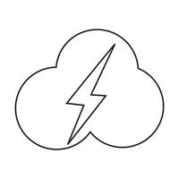 Striking lightning flash icon vector