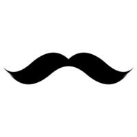 Vintage handlebar mustache icon, A vintage handlebar mustache with distinctive upward curls. vector