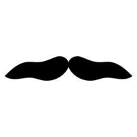 Handlebar mustache with bold curves vector