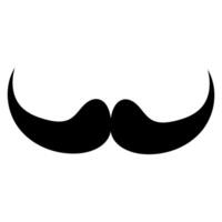 Retro styled mustache logo, A bold and retro mustache design, perfect for logos. vector