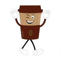 Coffee Cup Character Design for Branding vector