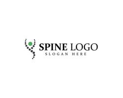 Spine logo design with abstract people concept vector