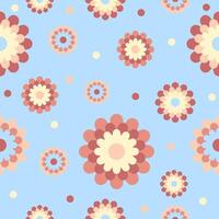 A pattern with flowers on a blue background vector
