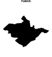 Falkirk blank outline map vector