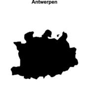 Antwerpen province blank outline map vector