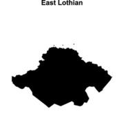 East Lothian blank outline map vector