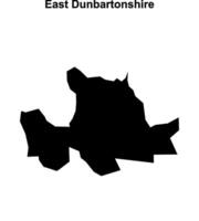 East Dunbartonshire blank outline map vector