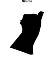 Nimroz province blank outline map vector