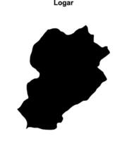 Logar province blank outline map vector