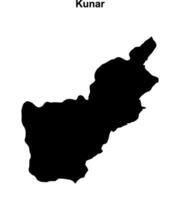 Kunar province blank outline map vector