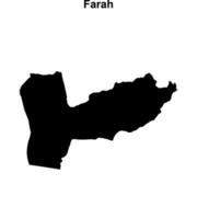Farah province blank outline map vector