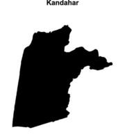 Kandahar province blank outline map vector