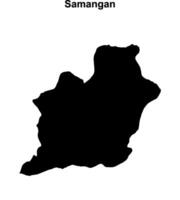 Samangan province blank outline map vector