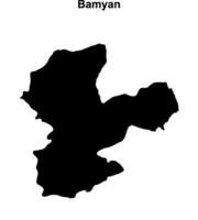 Bamyan province blank outline map vector