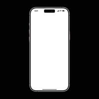 Realistic front view smartphone mockup Mobile vector