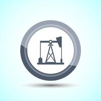 Oil Pump Icon Design Illustration, Industrial Icon For Apps and Websites, Gray Color Button Design vector