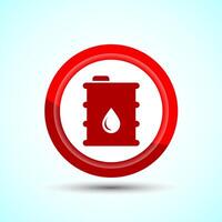 Fuelling Sign Icon Design Illustration, Fuel Icon For Apps and Websites, Red Color Button Design vector