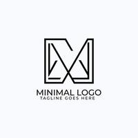 Elegant M Letter Logo Design with Thin Line for Minimalist Branding vector