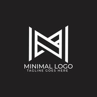 Creative M Logo Concept with Custom Typography vector